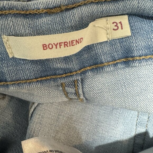 Levi's Levi Strauss Boyfriend Jeans 31 / 12 Light Wash Stretch Mid Rise Ankle - Picture 6 of 8